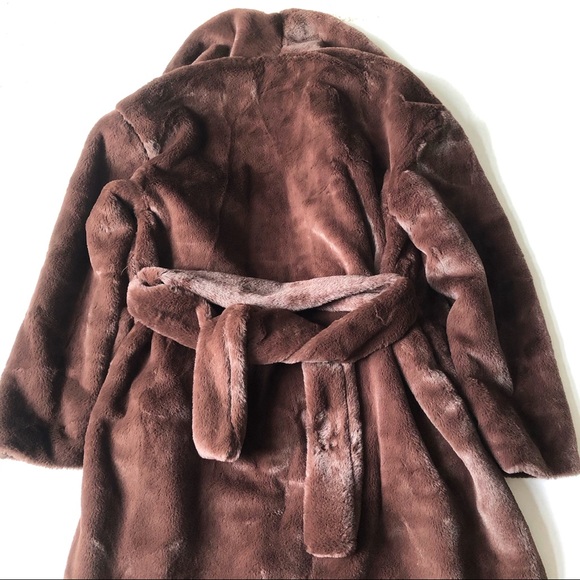 Who What Wear Teddy Fur Robe Coat Shawl Collar NWT - Picture 8 of 15